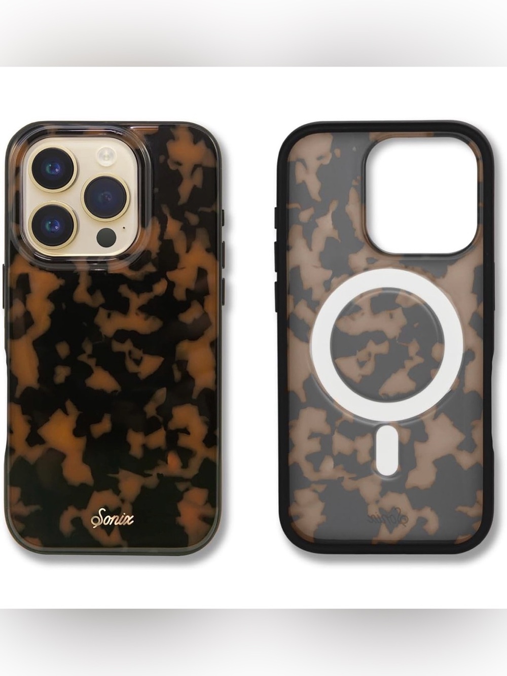 iPhone 16 pro - Sonix Tortoise Shell MagSafe Phone Case in Brown and Black